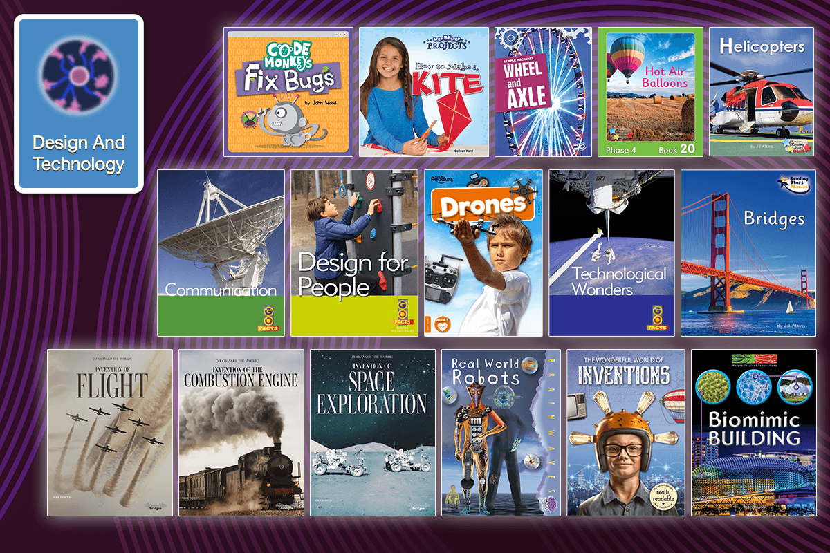 Examples of the Design and Technology nonfiction books for kids in the Reading Eggs Library